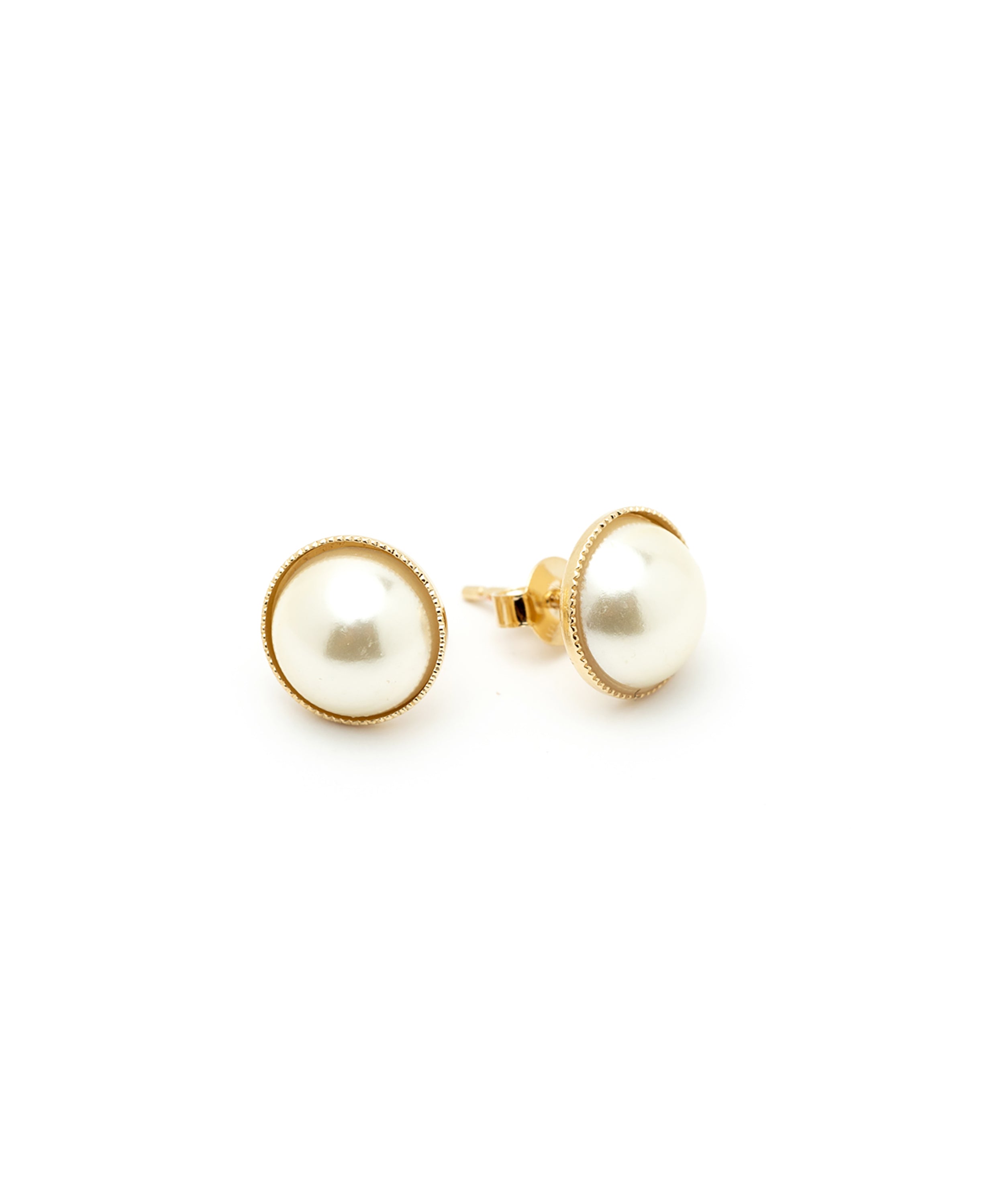 Mini Boucles d'Oreilles Puces Nélya Or Perles Boucles d'Oreilles Monsieur Simone
