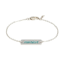 Bracelet Gravé Monsieur Argent Bleu Chardin Bracelets Monsieur Simone