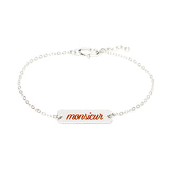 Bracelet Gravé Monsieur Argent Bordeaux Bracelets Monsieur Simone