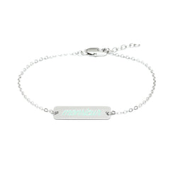 Bracelet Gravé Monsieur Argent Vert Jade Bracelets Monsieur Simone