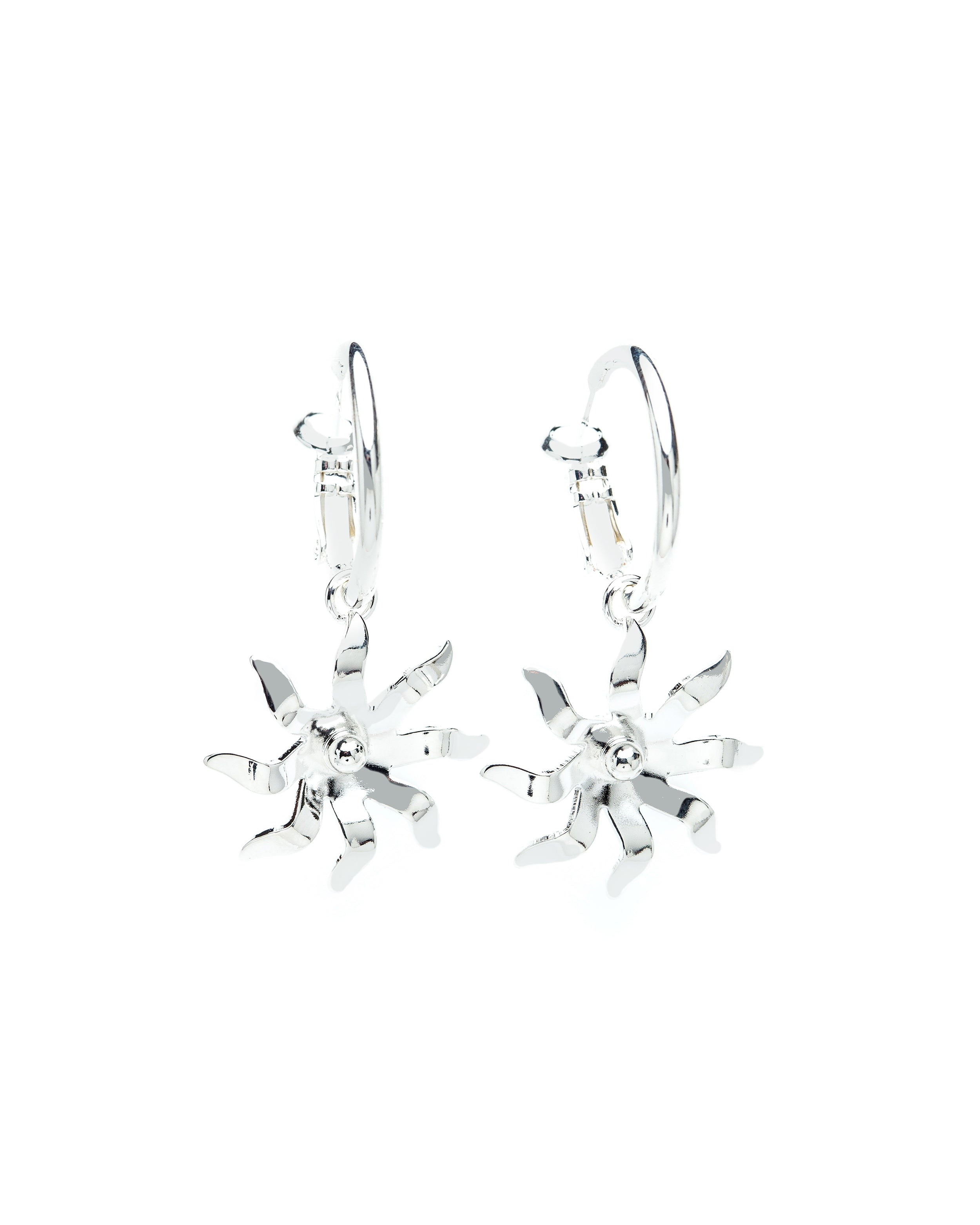 Mini Créoles Éos Argent Soleils Boucles d'Oreilles Monsieur Simone