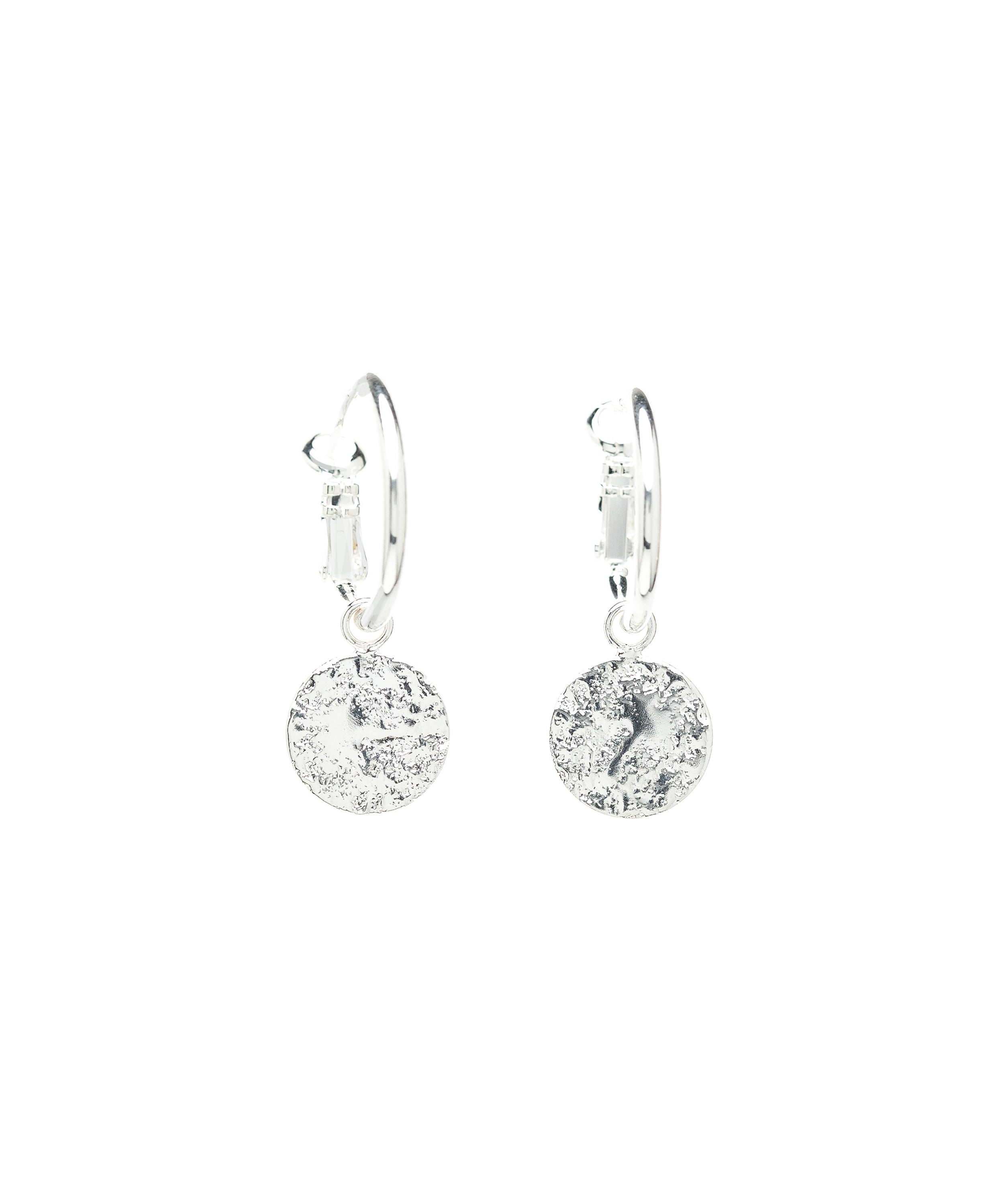 Mini Créoles Hestia Argent Ronds Martelés Boucles d'Oreilles Monsieur Simone