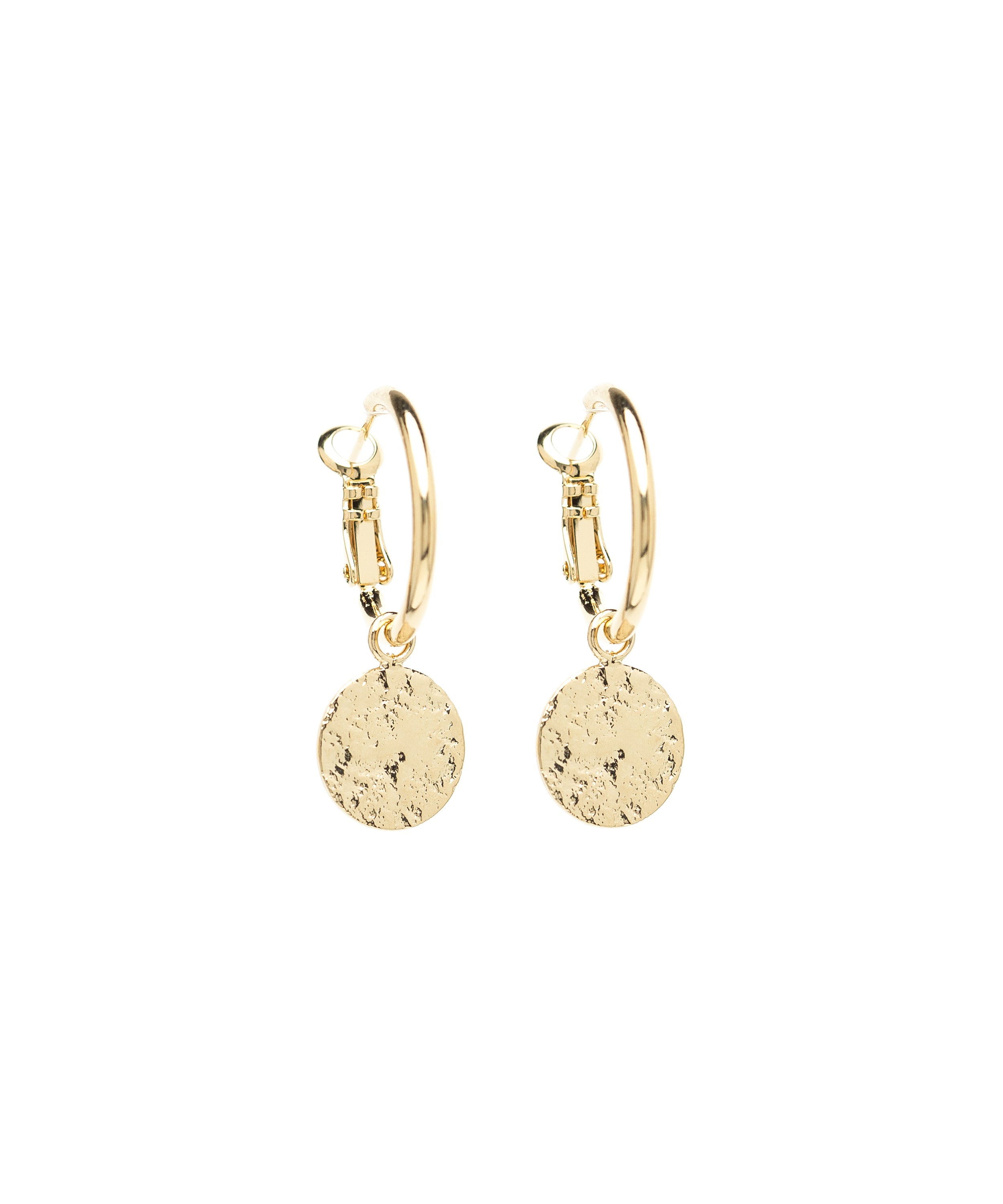 Mini Créoles Hestia Or Ronds Martelés Boucles d'Oreilles Monsieur Simone