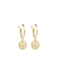 Mini Créoles Hestia Or Ronds Martelés Boucles d'Oreilles Monsieur Simone