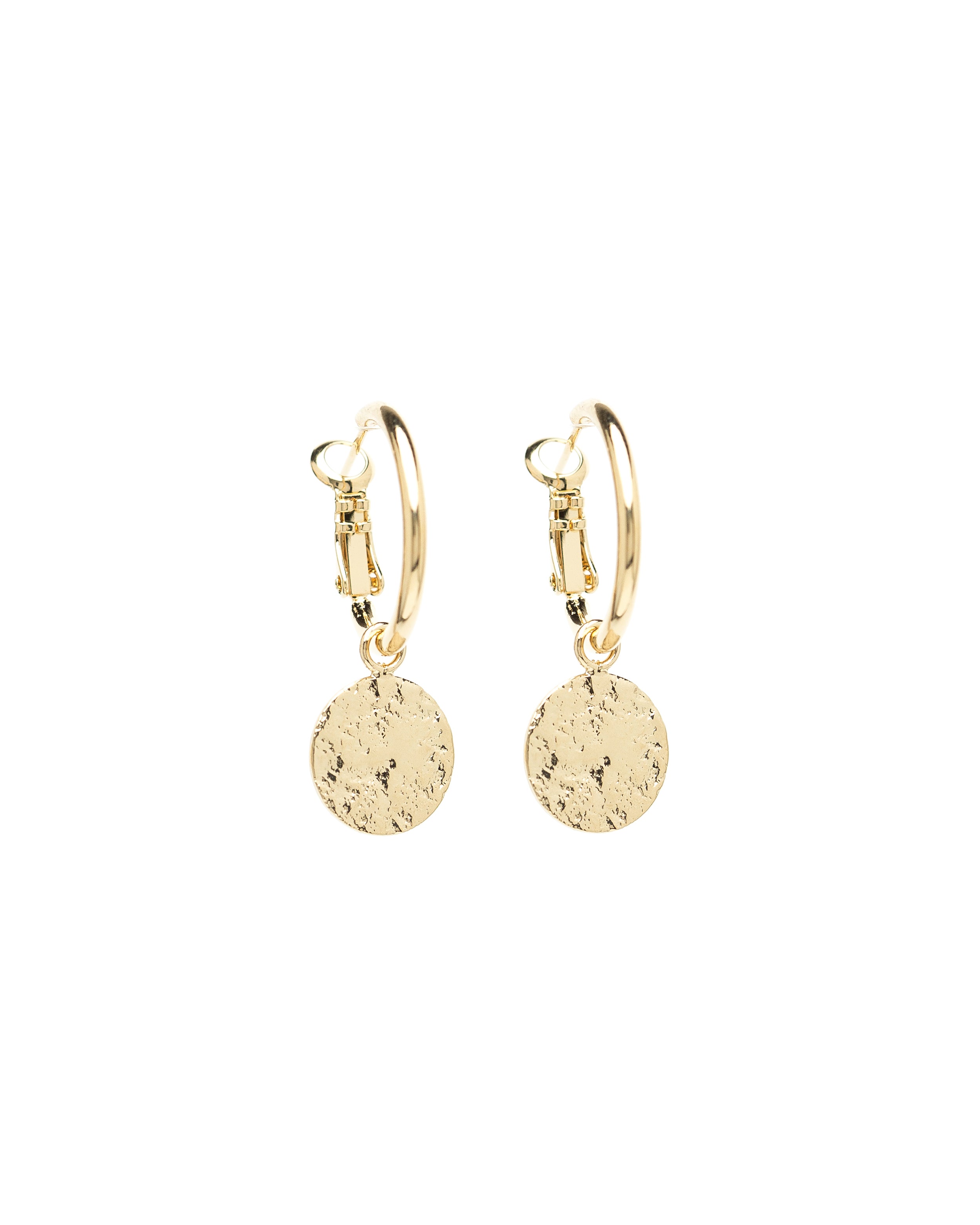 Mini Créoles Hestia Or Ronds Martelés Boucles d'Oreilles Monsieur Simone