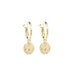 Mini Créoles Hestia Or Ronds Martelés Boucles d'Oreilles Monsieur Simone