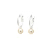 Mini Créoles Nélya Argent Perles Boucles d'Oreilles Monsieur Simone