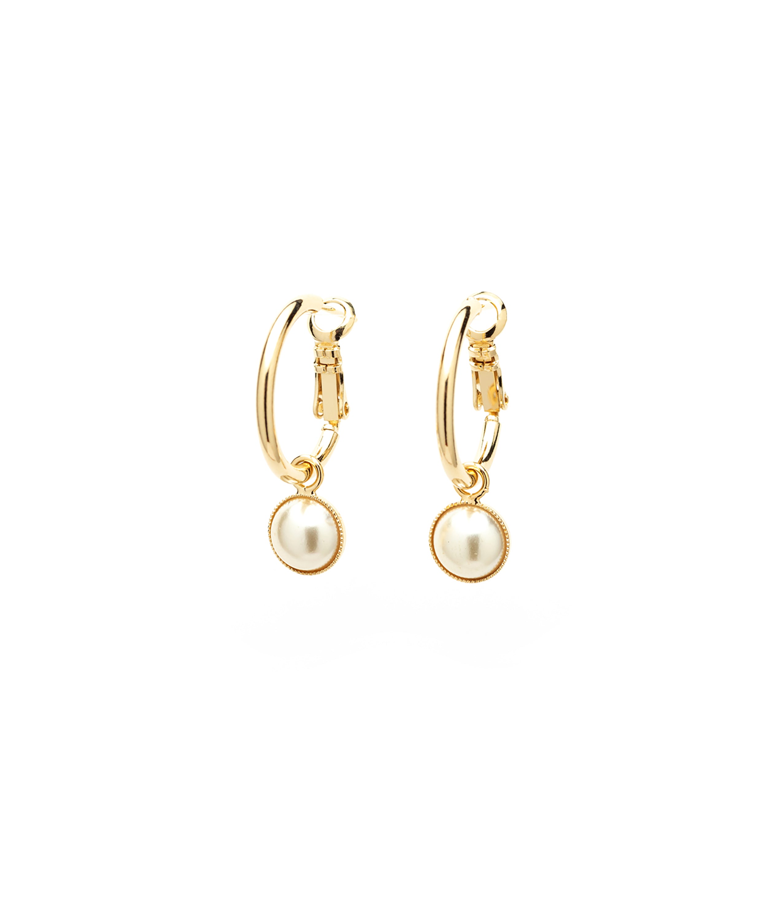 Mini Créoles Nélya Or Perles Boucles d'Oreilles Monsieur Simone