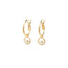 Mini Créoles Nélya Or Perles Boucles d'Oreilles Monsieur Simone