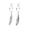Mini Créoles Phébé Argent Plumes Boucles d'Oreilles Monsieur Simone