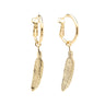 Mini Créoles Phébé Or Plumes Boucles d'Oreilles Monsieur Simone