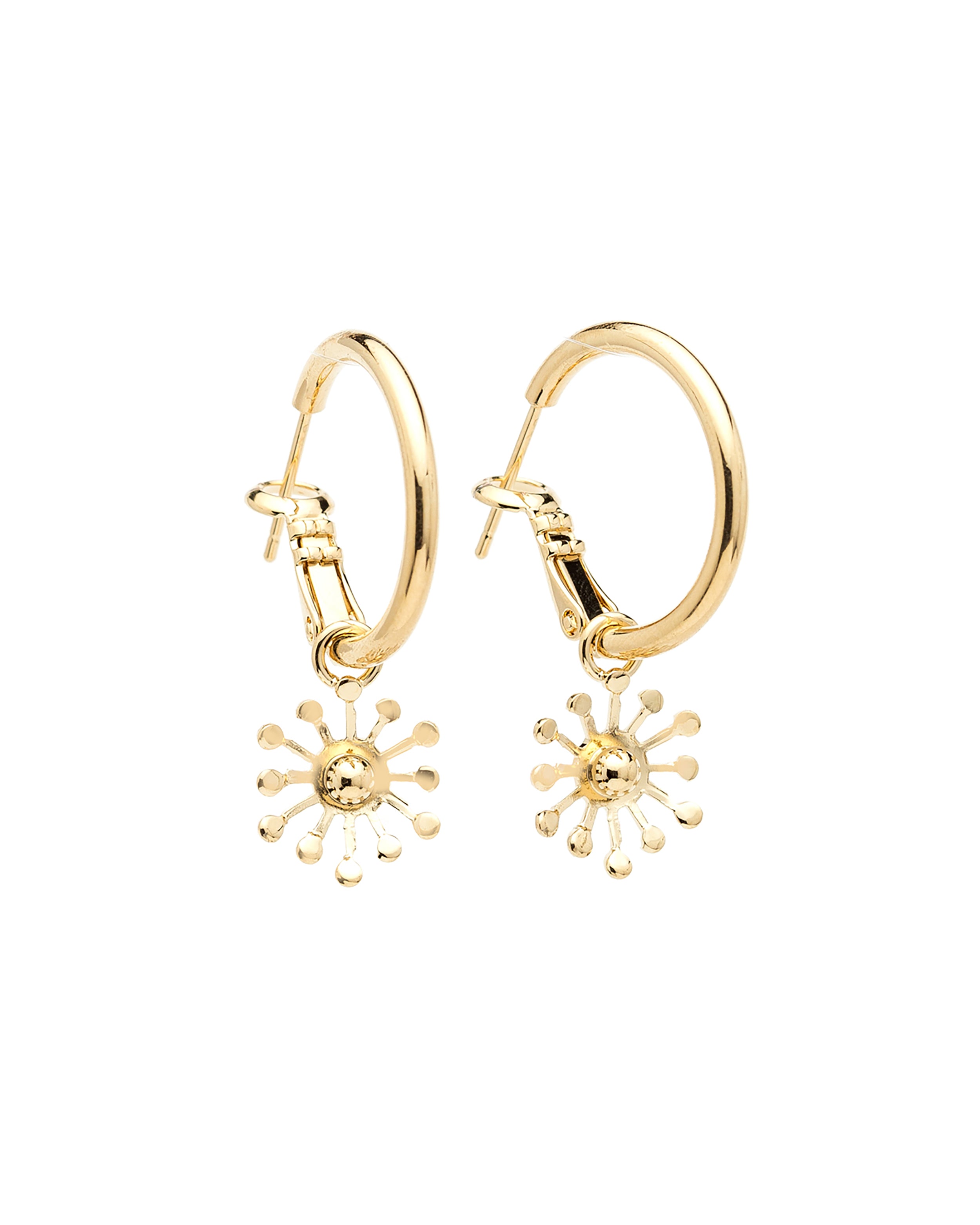 Mini Créoles Rhéa Or Flocons Boucles d'Oreilles Monsieur Simone