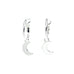 Mini Créoles Séléné Argent Lunes Boucles d'Oreilles Monsieur Simone