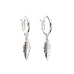 Mini Créoles Thalie Argent Feuilles Boucles d'Oreilles Monsieur Simone