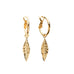 Mini Créoles Thalie Or Feuilles Boucles d'Oreilles Monsieur Simone