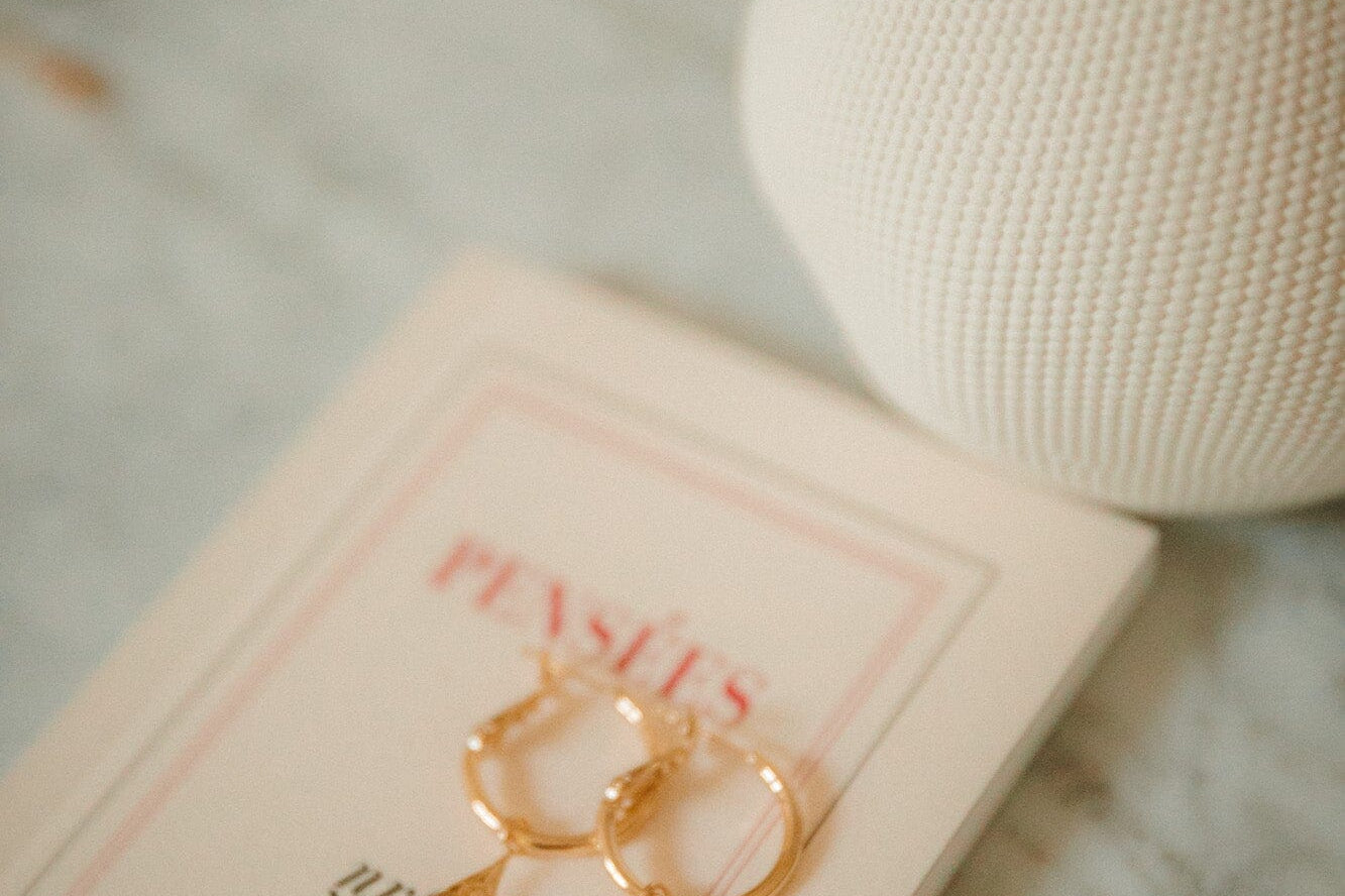 Mini Créoles Thalie Or Feuilles Boucles d'Oreilles Monsieur Simone
