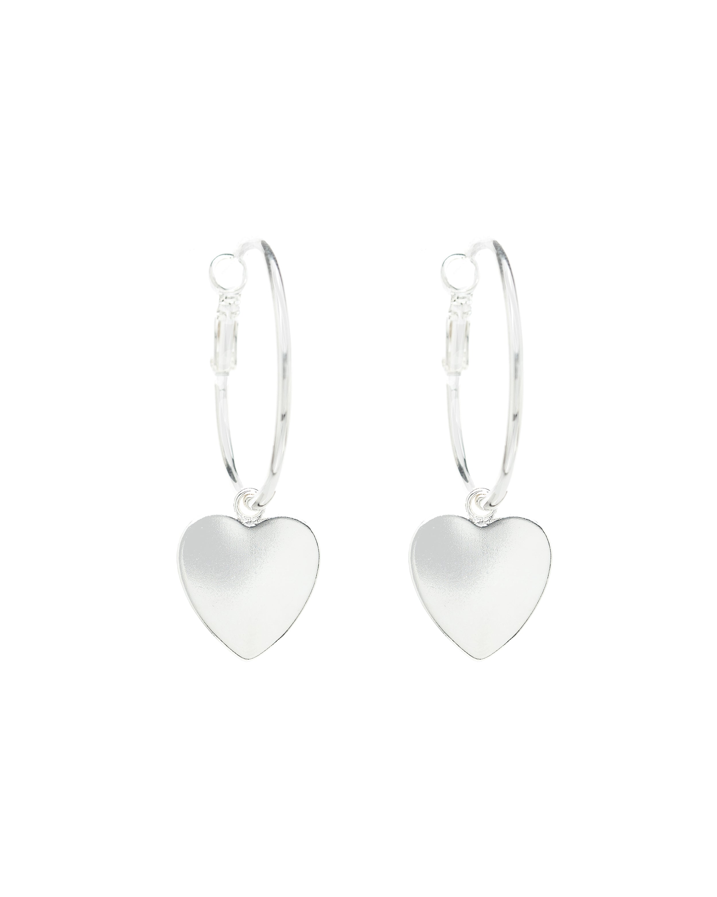 Petites Créoles Aphrodite Argent Coeur Boucles d'Oreilles Monsieur Simone