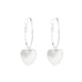 Petites Créoles Aphrodite Argent Coeur Boucles d'Oreilles Monsieur Simone