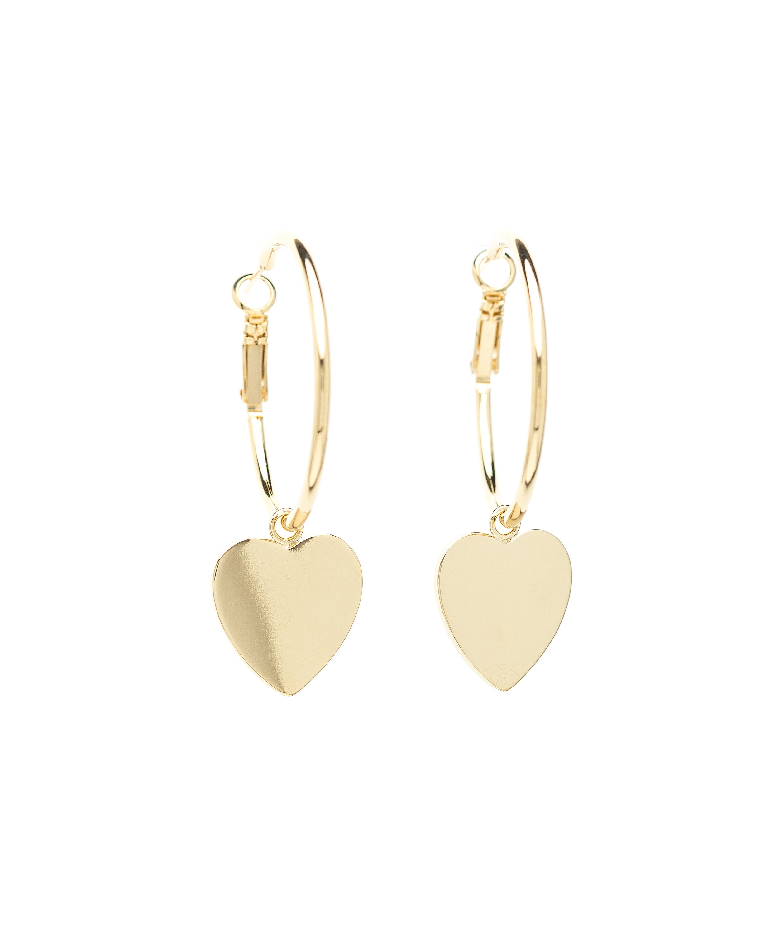 Petites Créoles Aphrodite Or Coeur Boucles d'Oreilles Monsieur Simone