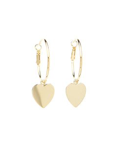 Petites Créoles Aphrodite Or Coeur Boucles d'Oreilles Monsieur Simone