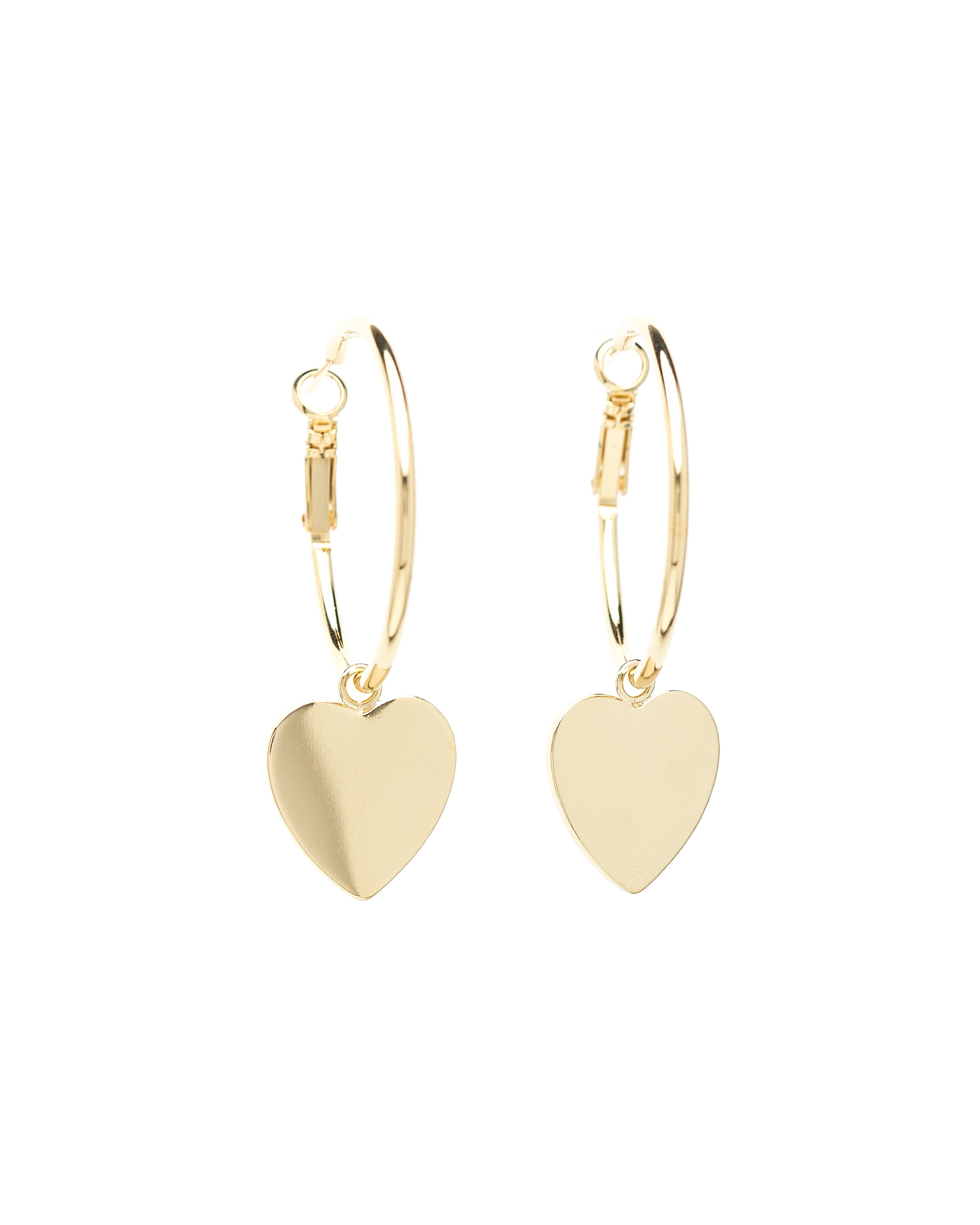 Petites Créoles Aphrodite Or Coeur Boucles d'Oreilles Monsieur Simone