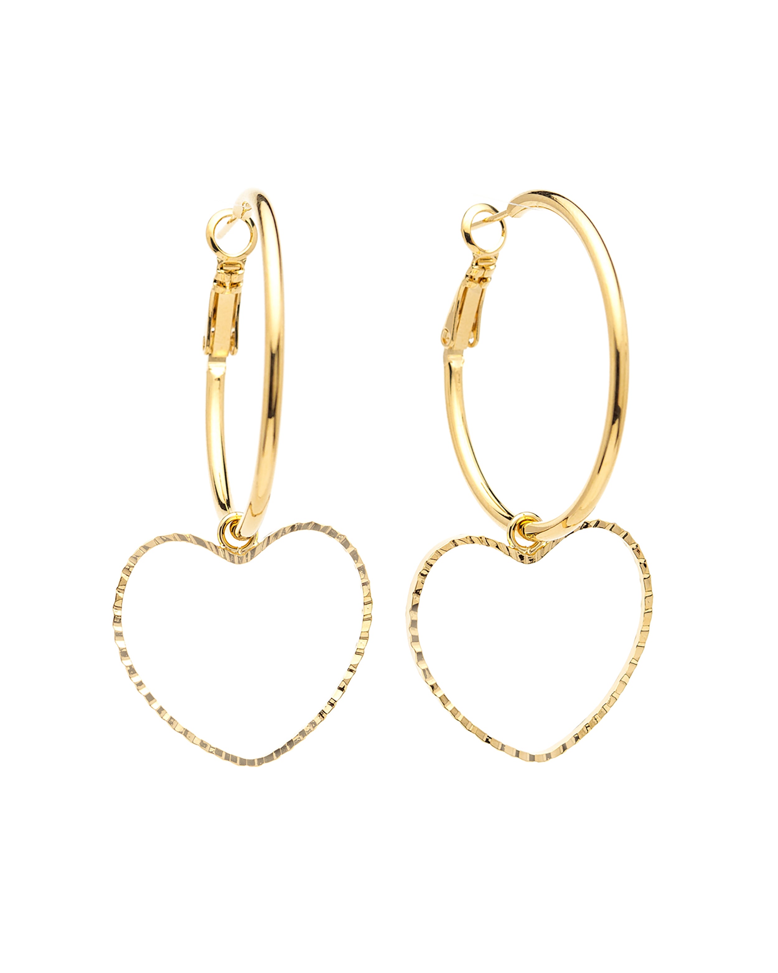 Petites Créoles Aura Or Coeur Boucles d'Oreilles Monsieur Simone