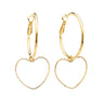 Petites Créoles Aura Or Coeur Boucles d'Oreilles Monsieur Simone