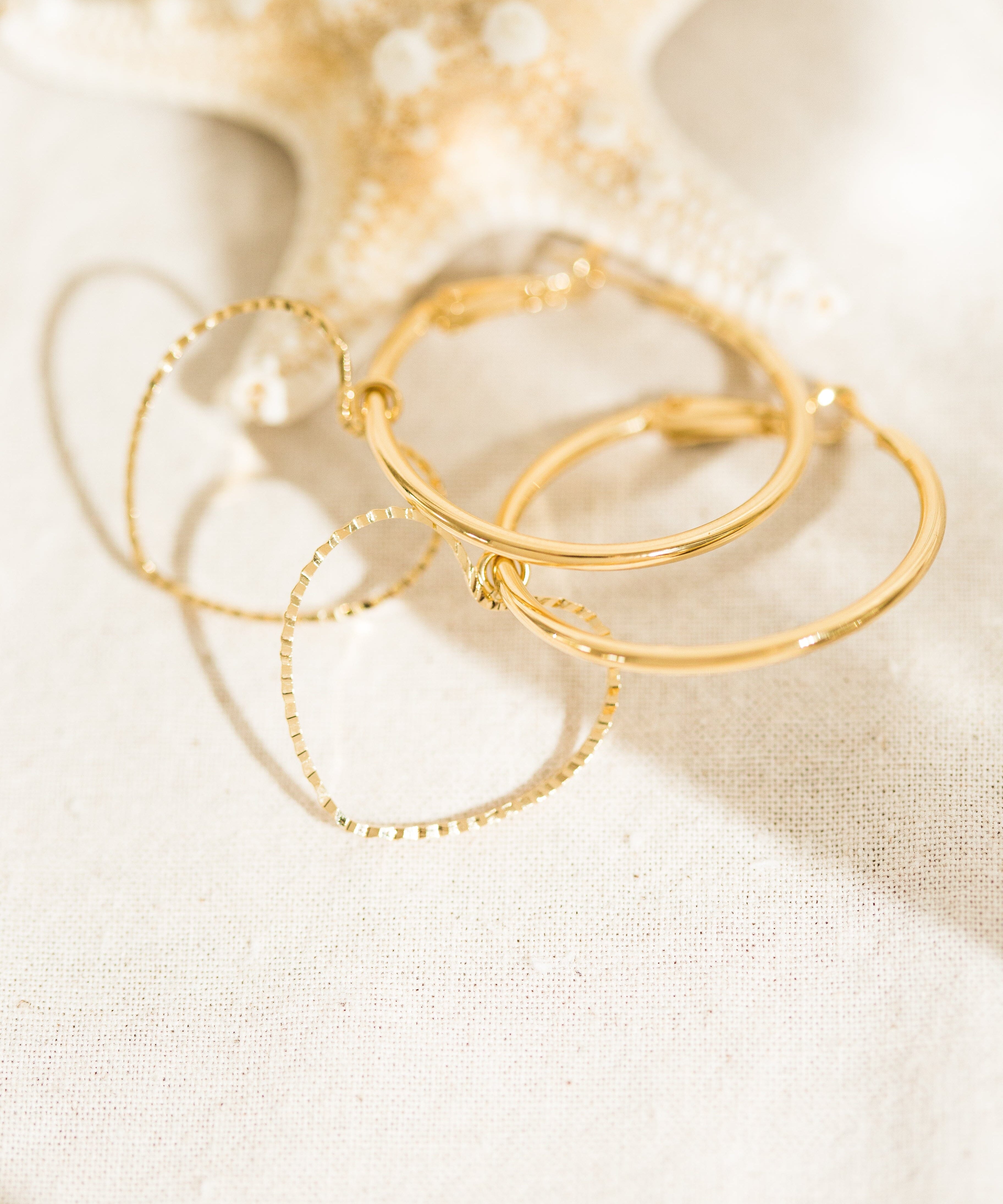 Petites Créoles Aura Or Coeur Boucles d'Oreilles Monsieur Simone