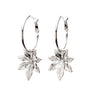Petites Créoles Chloris Argent Fleurs Boucles d'Oreilles Monsieur Simone