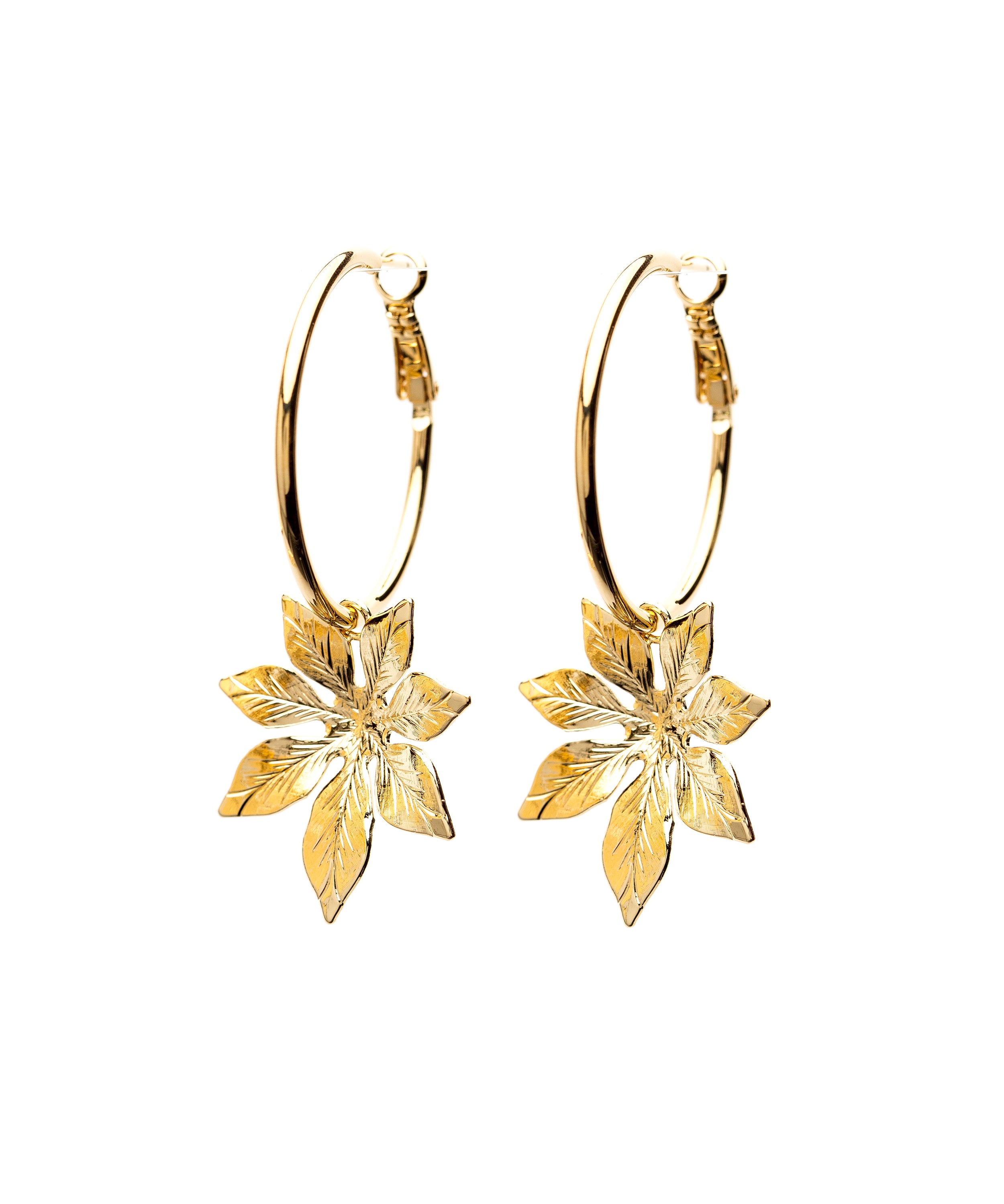 Petites Créoles Chloris Or Fleurs Boucles d'Oreilles Monsieur Simone