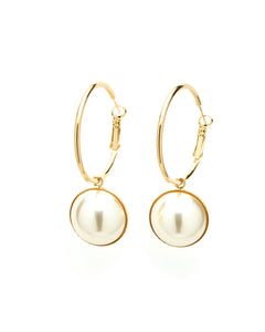 Petites Créoles Nélya Or Perles Boucles d'Oreilles Monsieur Simone