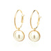 Petites Créoles Nélya Or Perles Boucles d'Oreilles Monsieur Simone