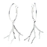 Petites Créoles Pallas Argent Corail Boucles d'Oreilles Monsieur Simone