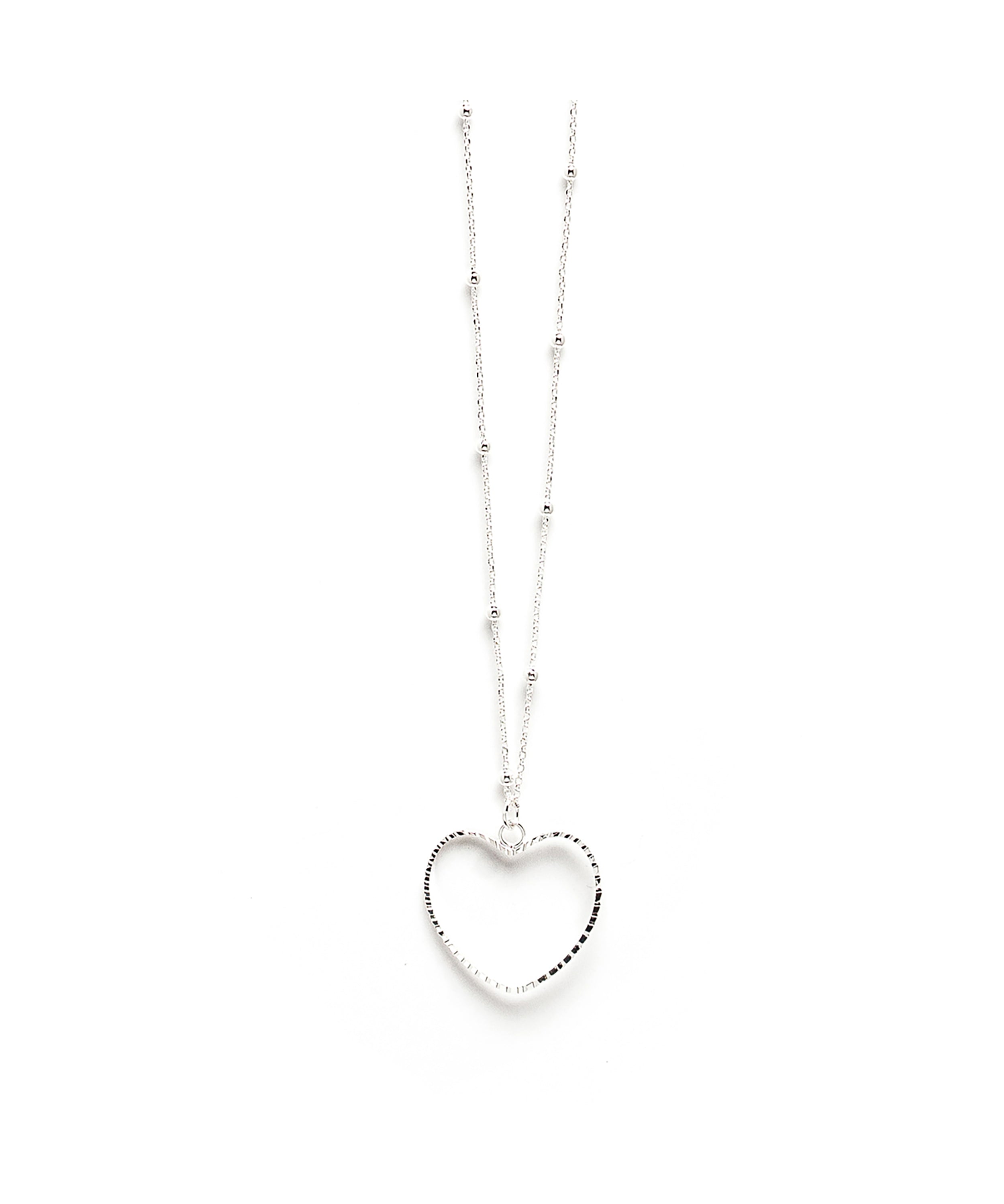 Sautoir Aura Argent Coeur Colliers Monsieur Simone