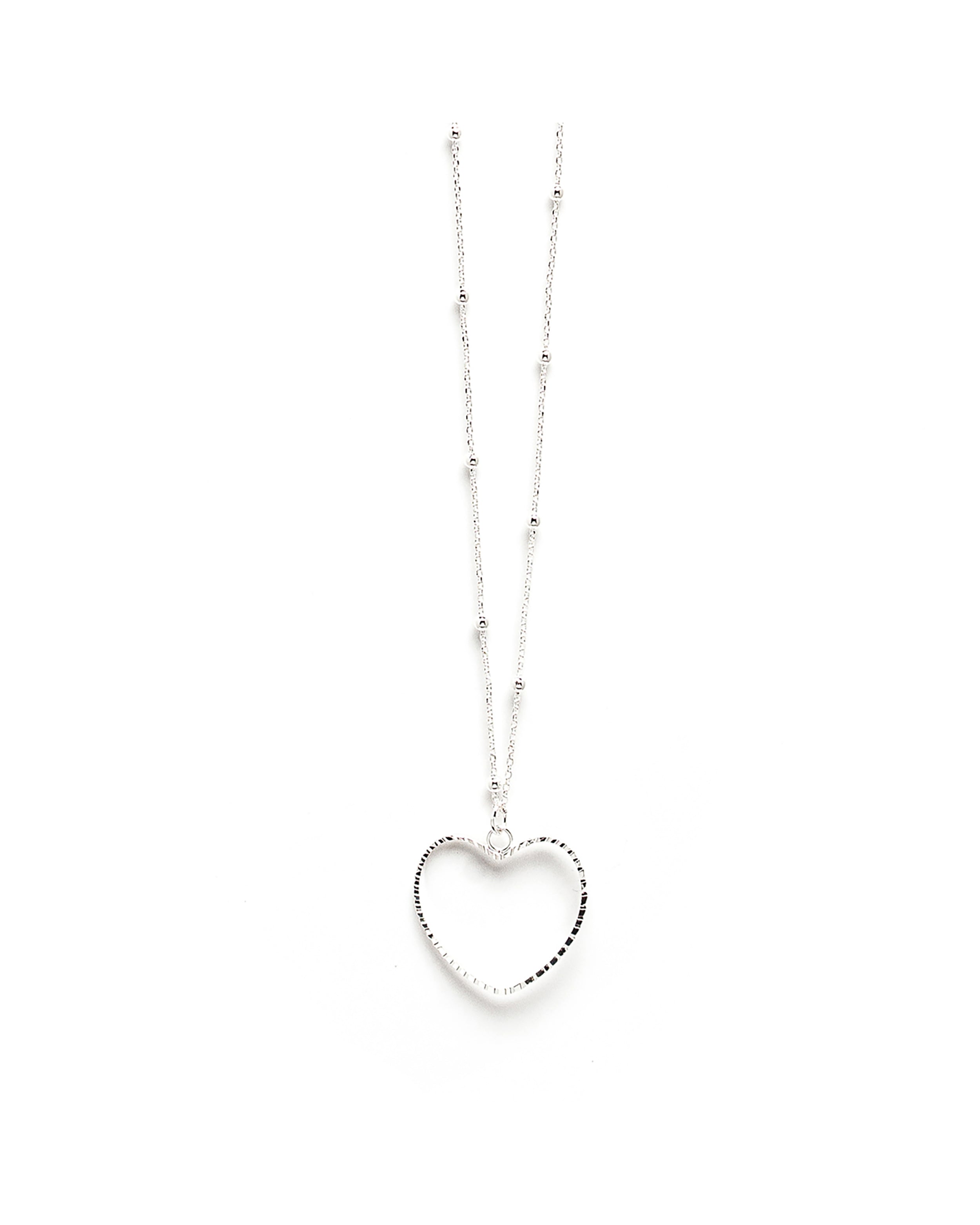 Sautoir Aura Argent Coeur Colliers Monsieur Simone
