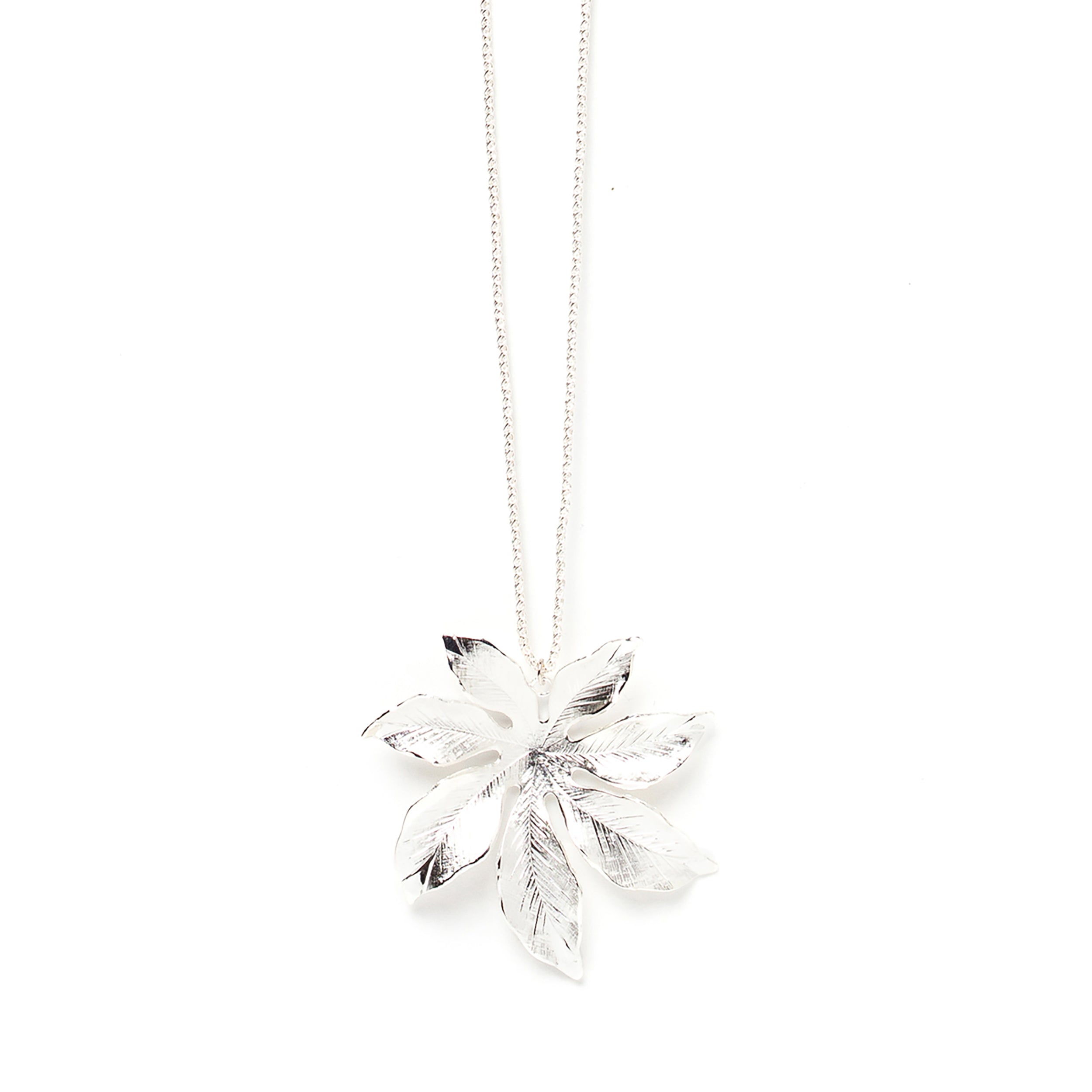 Sautoir Chloris Argent Fleur Colliers Monsieur Simone