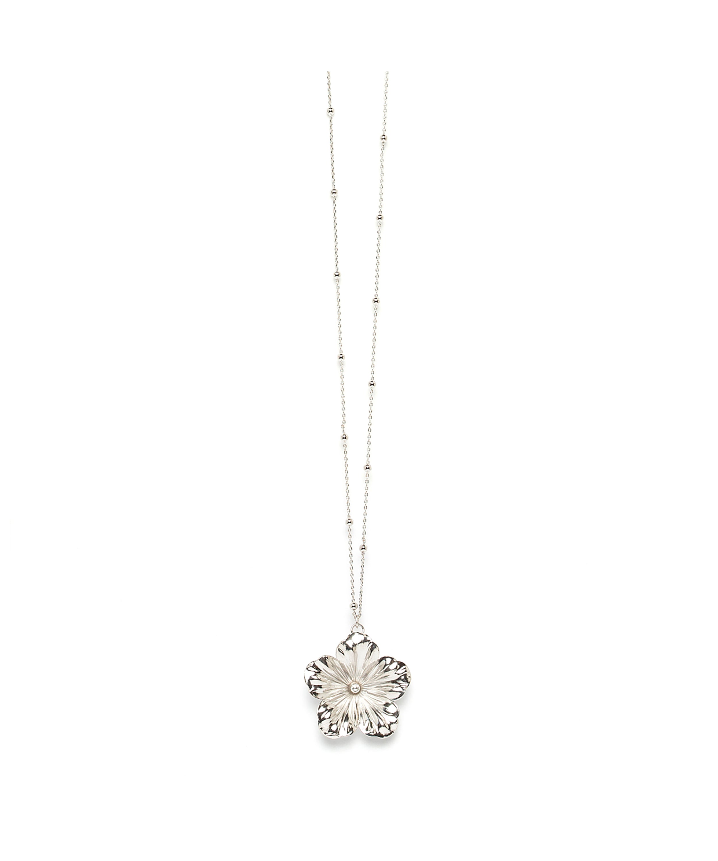 Sautoir Gaïa Argent Fleur Colliers Monsieur Simone