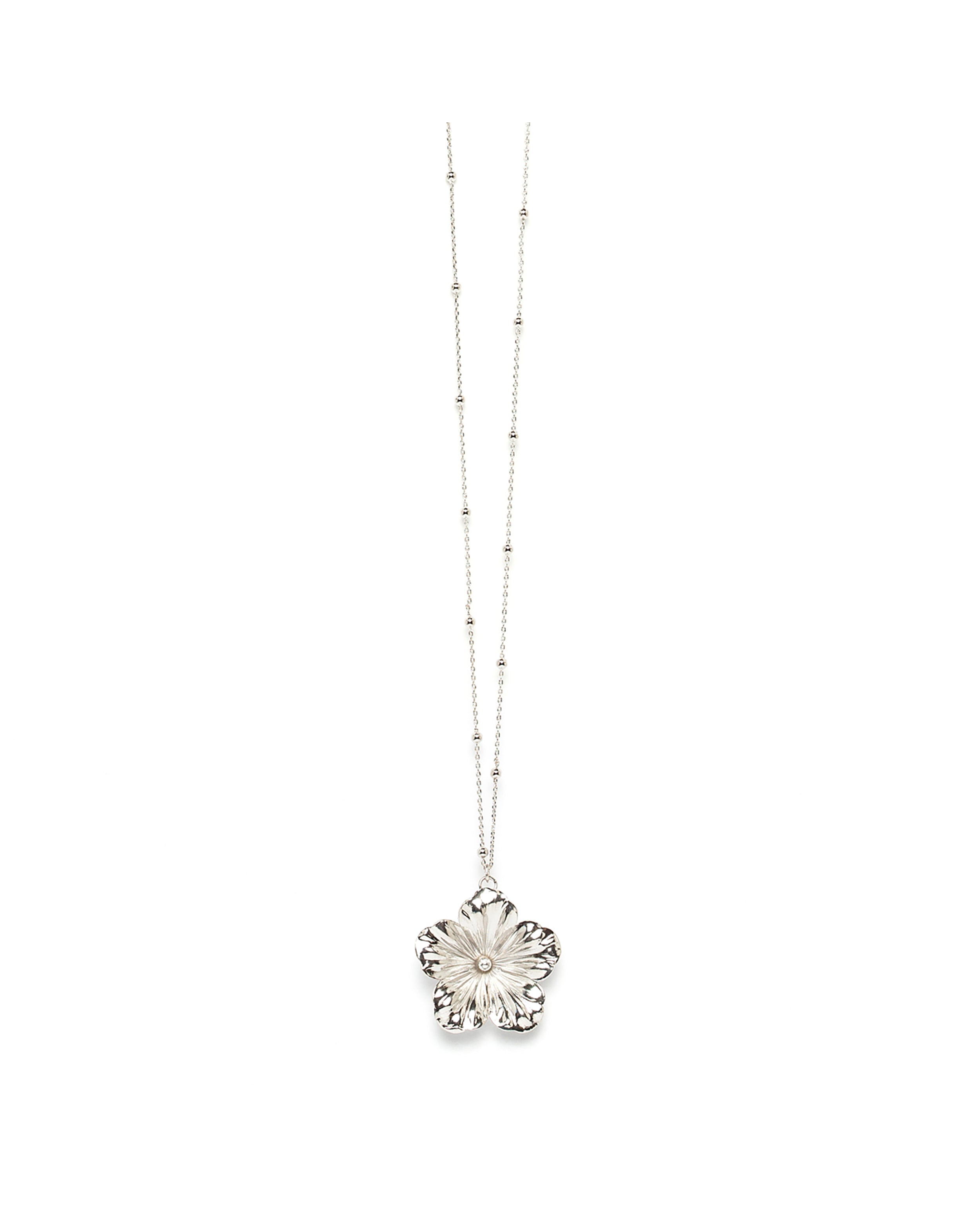 Sautoir Gaïa Argent Fleur Colliers Monsieur Simone
