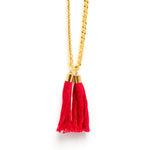 Sautoir Henri Or Rouge Pompons Colliers Monsieur Simone