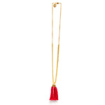 Sautoir Henri Or Rouge Pompons Colliers Monsieur Simone