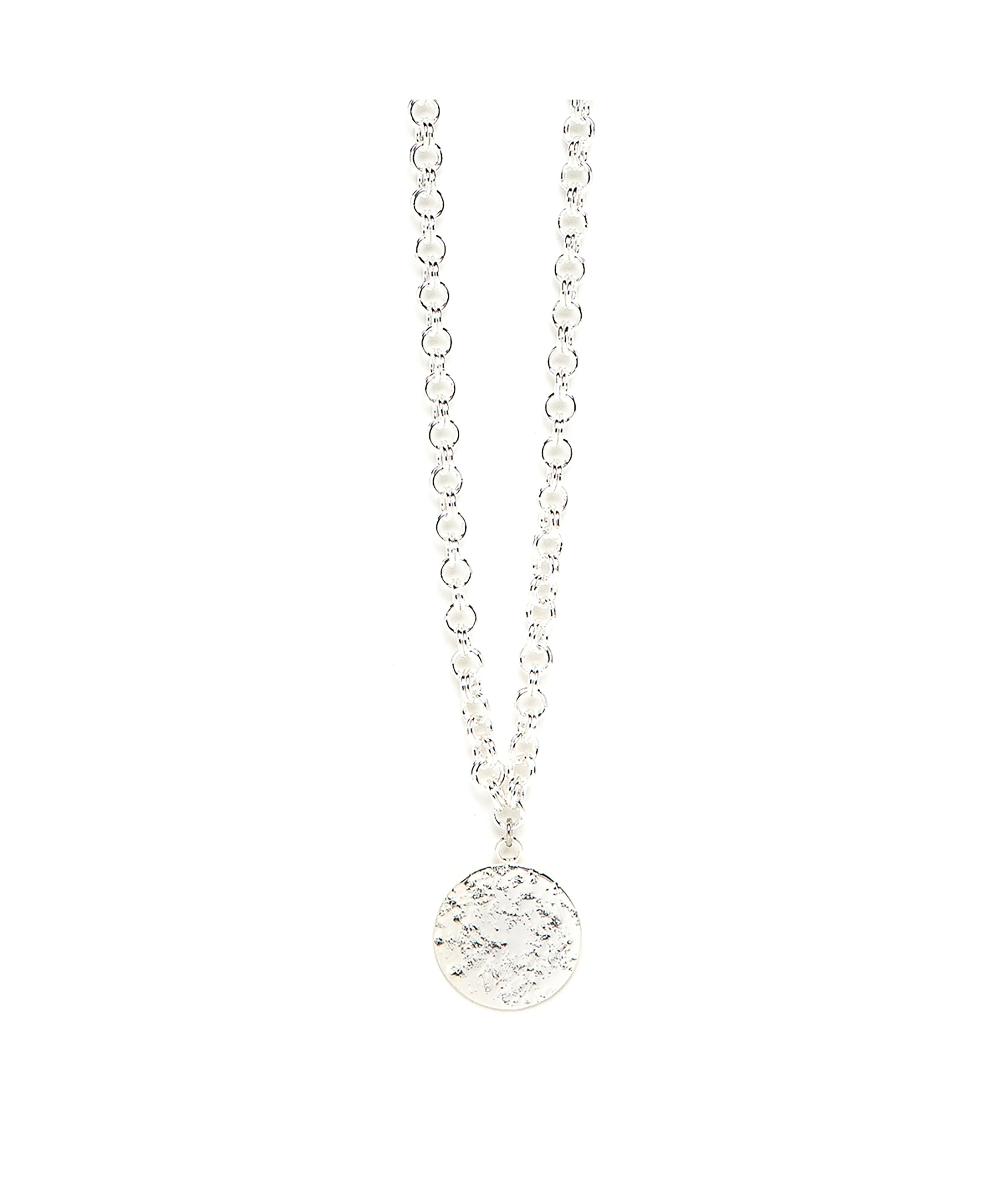 Sautoir Hestia Argent Rond Martelé Colliers Monsieur Simone