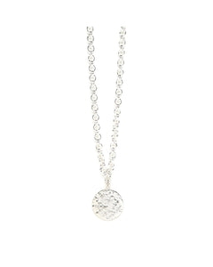 Sautoir Hestia Argent Rond Martelé Colliers Monsieur Simone