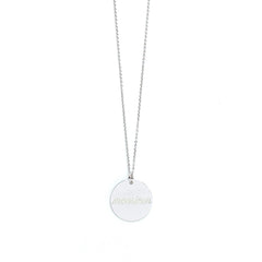 Sautoir Médaille Gravé Monsieur Argent Ivoire Colliers Monsieur Simone