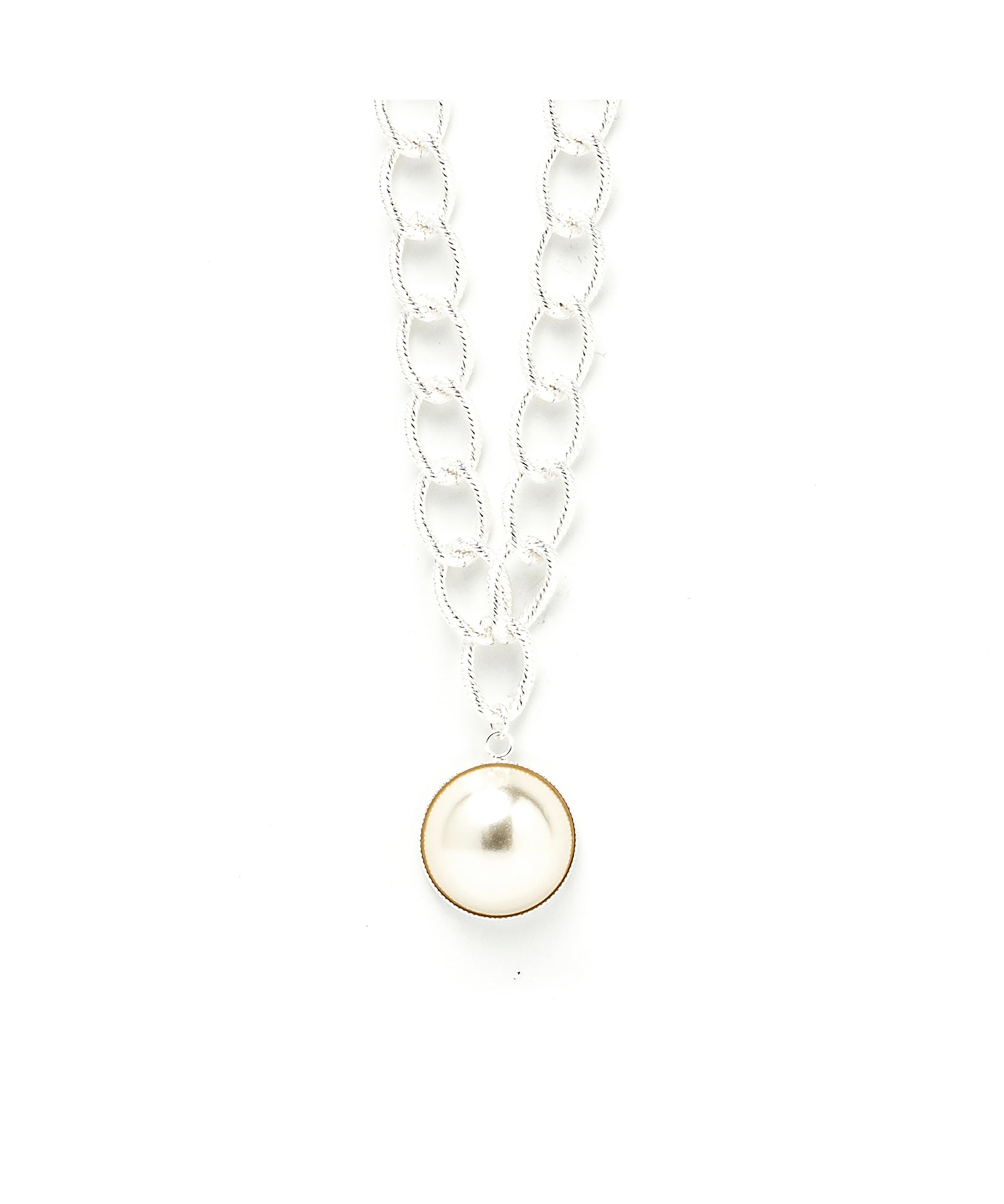 Sautoir Nélya Argent Perle Colliers Monsieur Simone
