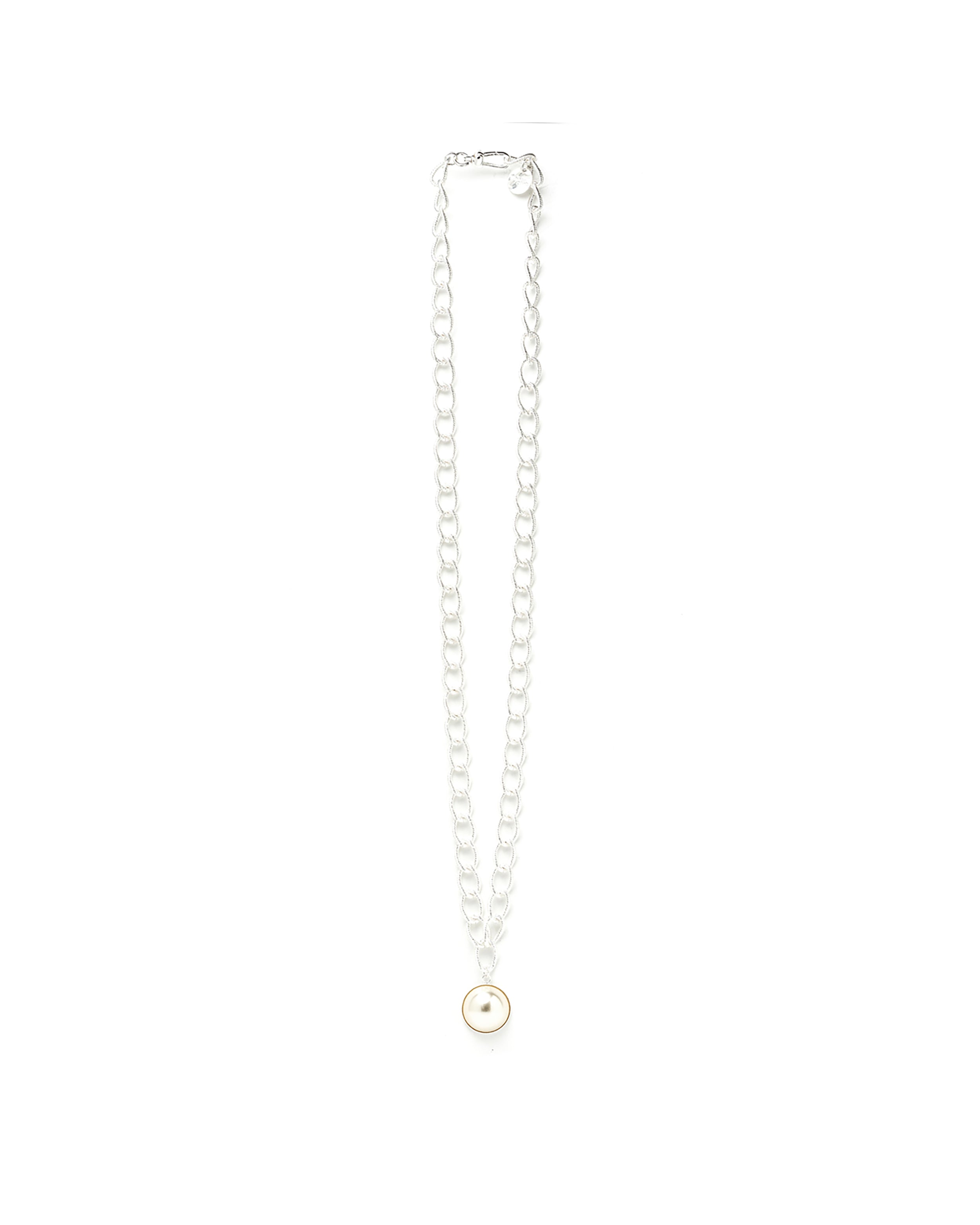 Sautoir Nélya Argent Perle Colliers Monsieur Simone