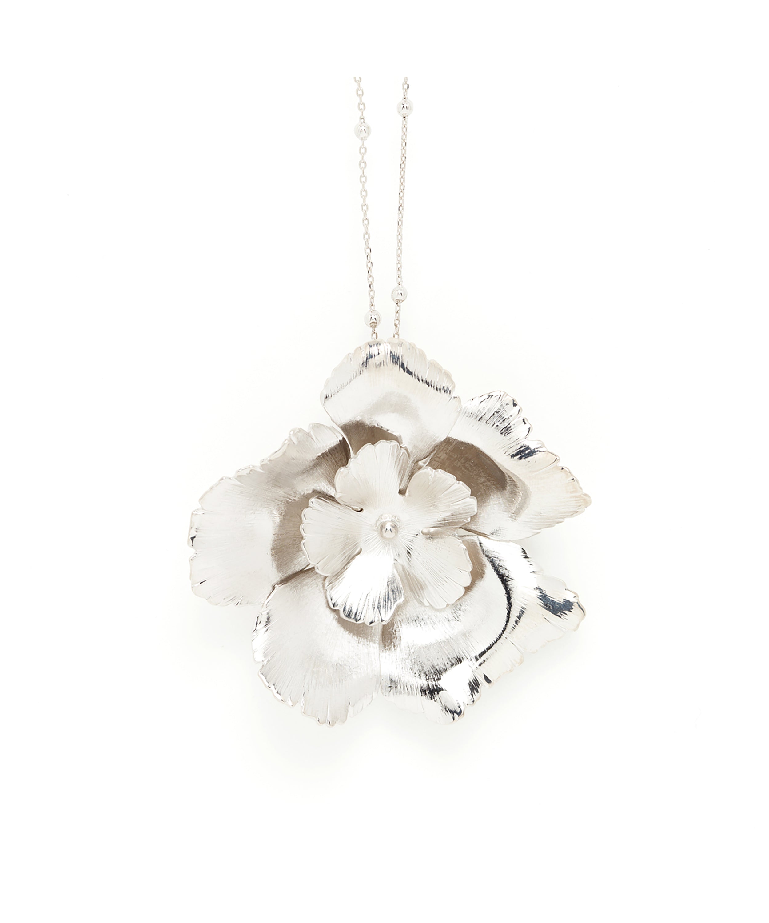 Sautoir Orphée Argent Fleurs Colliers Monsieur Simone