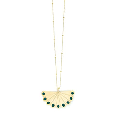 Sautoir Tao Or Bleu Chardin Paon Ronds Colliers Monsieur Simone